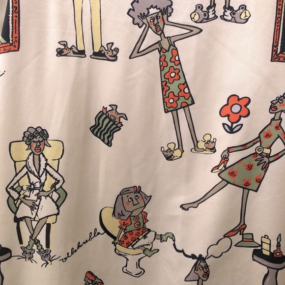 Novelty Printed Chic Lab Overcoat / Light Coat ❤️ - Picture 3 of 6